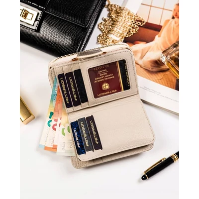 Peterson Női Bőr Pénztárca 425214-Sbr-7358 Beige