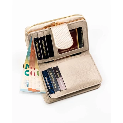 Peterson Női Bőr Pénztárca 425214-Sbr-7358 Beige