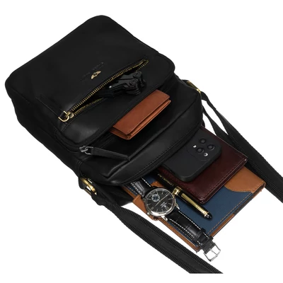 Peterson Férfi Bőr Oldaltáska Ptn 710-Opu-4604 Black - Black