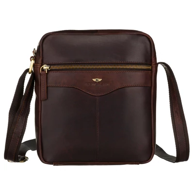 Peterson Férfi Bőr Oldaltáska Ptn 711-Opu-4710 Brown - Barna