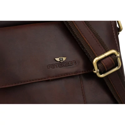 Peterson Férfi Bőr Oldaltáska Ptn 719-Opu-4734 Brown - Barna