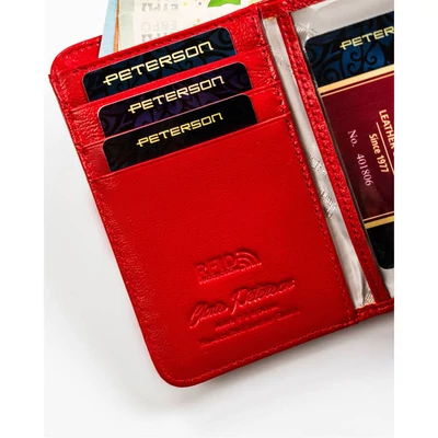 Peterson Női Bőr Pénztárca Ptn 76115-Sbr-0806 Red - Piros