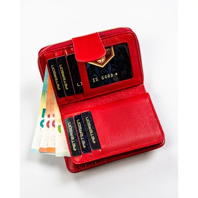 Peterson Női Bőr Pénztárca Ptn 76115-Sgn-8485 Red