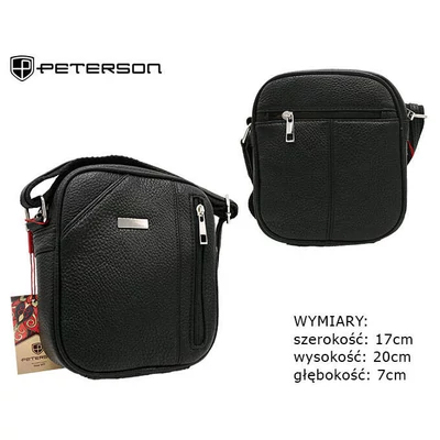 Peterson Férfi Oldaltáska  Pu Ptn 8023-Macro-0303 Black