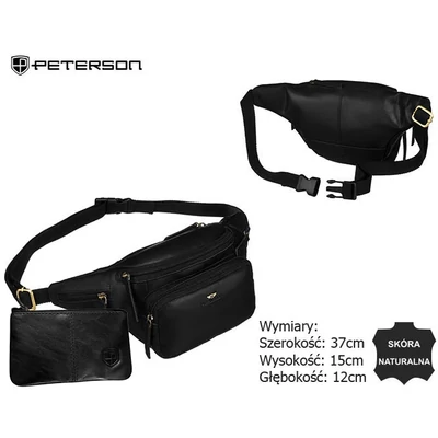 Peterson Férfi Bőr Ővtáska Ptn Bp001E-Opu-6910 Fekete