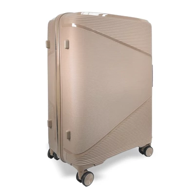 Zellia Polipropilén Bőrönd Ppb088 - Cappuccino M Méret - 65 X 44 X 25 Cm