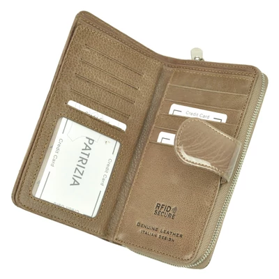Patrizia Női Bőr Pénztárca Ff-116 Rfid Beige