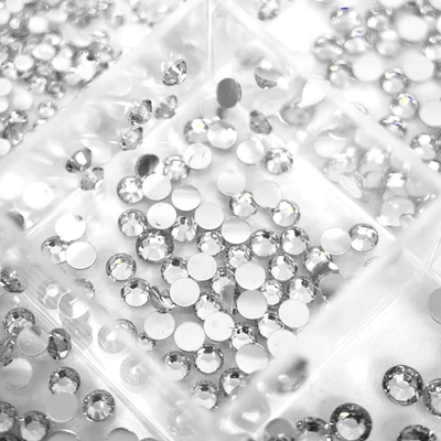 Körömdíszítő Kő - Box - Clear Több méret - Forma kővel - Go2680-148 -