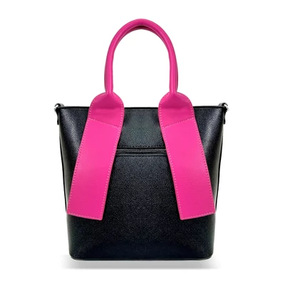 Zellia Női Kézitáska H728 Fekete-Magenta