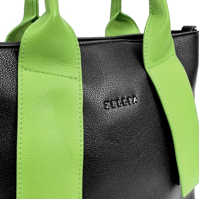 Zellia Női Kézitáska H728 Fekete-Lemon