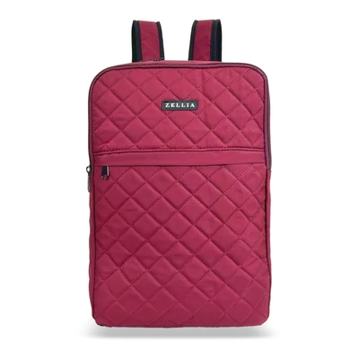 Zellia Hátizsák | Kézipoggyász Hz-104 Piros - Steppelt - Vízlepergetős - 40 X 25 X 20 Cm