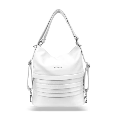 Zellia Női Válltáska/Hátizsáká Alakítható Hz-111 Pearl White - Fehér - Gyöngyházas