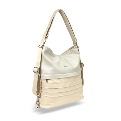 Zellia Női Válltáska/Hátizsáká Alakítható Hz-111 Beige-Arany - Y678 -