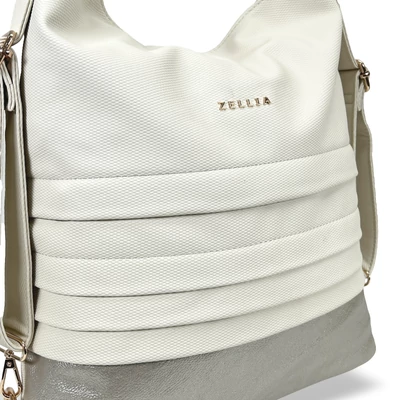 Zellia Női Válltáska/Hátizsáká Alakítható Hz-111 Beige-Arany - D217 -