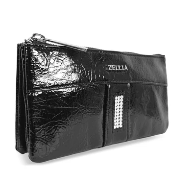 Zellia Női Pénztárca Hz-127 D266 - 4001 - Black - Fekete Lakk