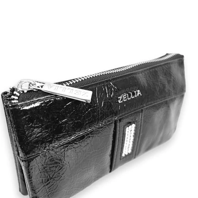 Zellia Női Pénztárca Hz-127 D266 - 4001 - Black - Fekete Lakk