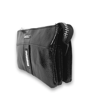 Zellia Női Pénztárca Hz-127 D266 - 4001 - Black - Fekete Lakk