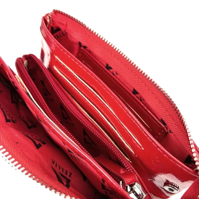 Zellia Női Pénztárca Hz-127 K892 - 2166 -Aurora Red - Piros Lakk