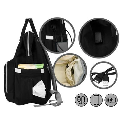 Peterson Női Hátizsák Ptn Mb1-5961 Black - Fekete