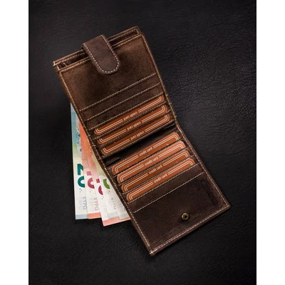 Férfi Bőr Pénztárca Mr-01L-Baw-Bl-8772 Brown nyitott