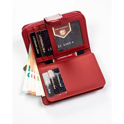 Peterson Női Bőr Pénztárca Ptn Ph31-1-Rs-1528 Red