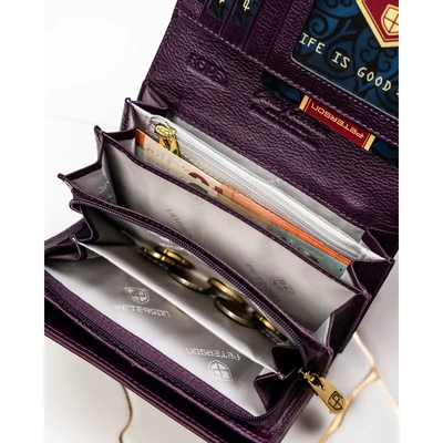 Peterson Női Pénztárca - Echo És Természetes Bőr Ptn Ps112-Hnl-2920 Purple