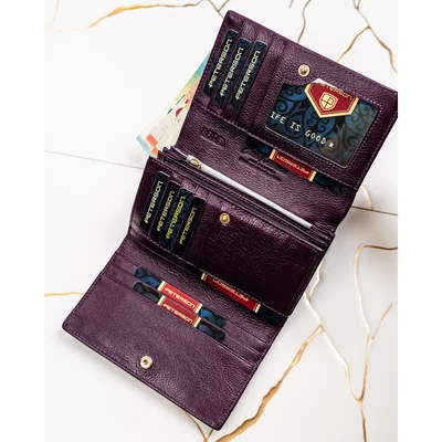 Peterson Női Pénztárca - Echo És Természetes Bőr Ptn Ps112-Hnl-2920 Purple