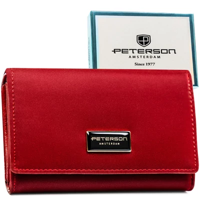 Peterson Női Pénztárca - Echo És Természetes Bőr Ptn Ps112-Hnl-2937 Red
