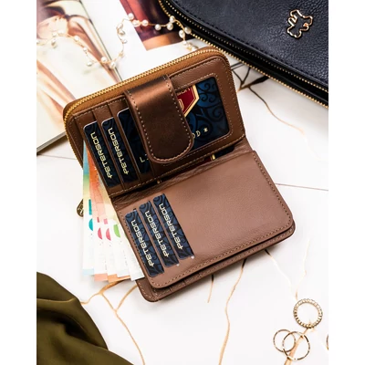 Peterson Női Pénztárca - Echo És Természetes Bőr Ptn Ps115-Hnl-2944 Brown