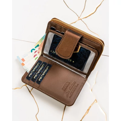 Peterson Női Pénztárca - Echo És Természetes Bőr Ptn Ps115-Hnl-2944 Brown