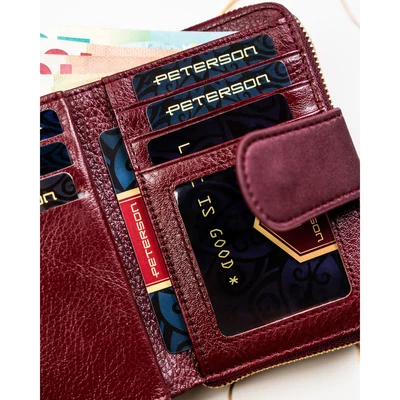 Peterson Női Pénztárca - Echo És Természetes Bőr Ptn Ps115-Hnl-2951 Purple