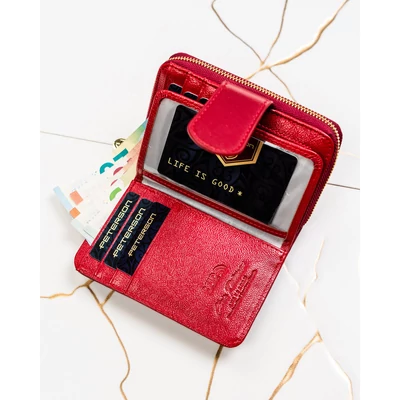 Peterson Női Pénztárca - Echo És Természetes Bőr Ptn Ps115-Hnl-2968 Red