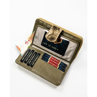 Peterson Női Bőr Pénztárca Ptn Ps116-Fds-1619 Gold - Arany