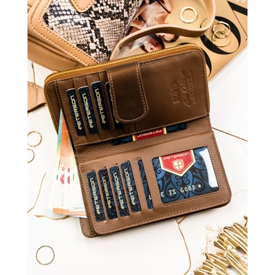 Peterson Női Pénztárca - Echo És Természetes Bőr Ptn Ps116-Hnl-2760 Brown