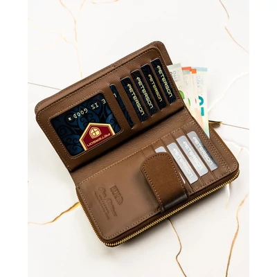 Peterson Női Pénztárca - Echo És Természetes Bőr Ptn Ps116-Hnl-2760 Brown