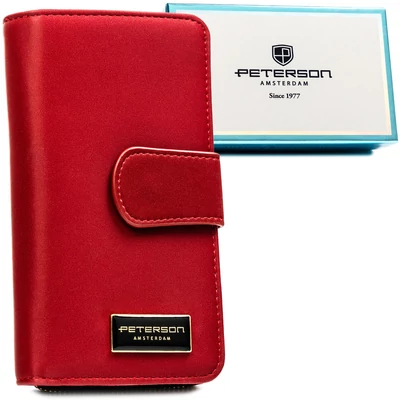 Peterson Női Pénztárca - Echo És Természetes Bőr Ptn Ps116-Hnl-2784 Red