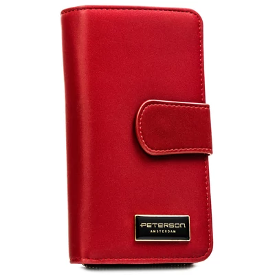 Peterson Női Pénztárca - Echo És Természetes Bőr Ptn Ps116-Hnl-2784 Red