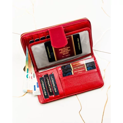 Peterson Női Pénztárca - Echo És Természetes Bőr Ptn Ps116-Hnl-2784 Red
