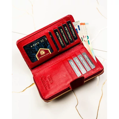 Peterson Női Pénztárca - Echo És Természetes Bőr Ptn Ps116-Hnl-2784 Red