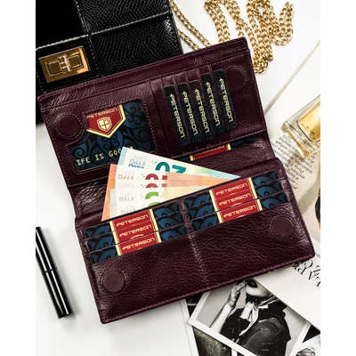 Peterson Női Bőr Pénztárca Ptn Ps1431-Fds-1725 Purple - Lila