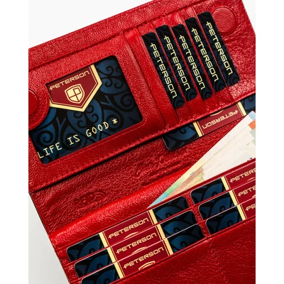 Peterson Női Bőr Pénztárca Ptn Ps1431-Fds-1749 Red - Piros