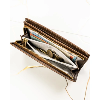Peterson Női Pénztárca - Echo És Természetes Bőr Ptn Ps1431-Hnl-2852 Brown