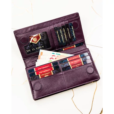 Peterson Női Pénztárca - Echo És Természetes Bőr Ptn Ps1431-Hnl-2869 Purple