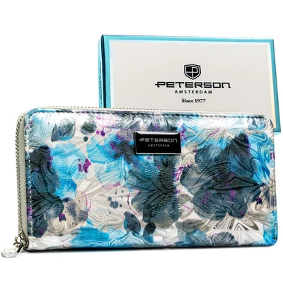 Peterson Női Pénztárca - Echo És Természetes Bőr Ptn Px25-1-Npk-4634 Blue
