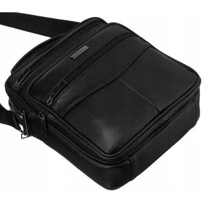 Rovicky Férfi Bőr Oldaltáska R-13203-M-3860 Black - Fekete