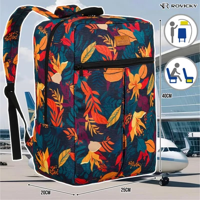 Rovicky Hátizsák | Kézipoggyász - Mintás - R-Pl-01-0422 S13 - 40 X 25 X 20 Cm - Csillámnos
