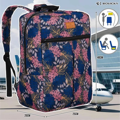 Rovicky Hátizsák | Kézipoggyász - Mintás - R-Pl-01-0446 S15 - 40 X 25 X 20 Cm - Csillámnos