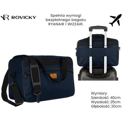Rovicky - Utazótáska - Kézipoggyász - R-Tl15608-2509 Navy - 40 X 25 X 20 Cm