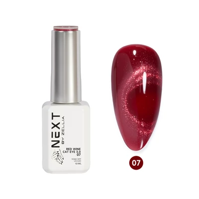 Next By Zellia Gél Lakk 10Ml - Red Wine Cat Eye - 007 - Hema/TPO mentes