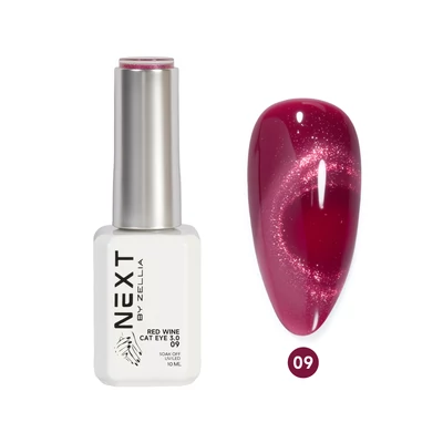 Next By Zellia Gél Lakk 10Ml - Red Wine Cat Eye - 009 - Hema/TPO mentes